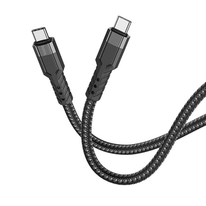 hoco U110 60W USB-C / Type-C to USB-C / Type-C Charging Data Cable，Length：1.2m(Black) - USB-C & Type-C Cable by hoco | Online Shopping South Africa | PMC Jewellery | Buy Now Pay Later Mobicred