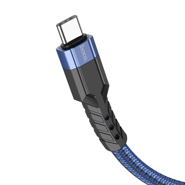 hoco U110 3A USB to USB-C / Type-C Charging Data Cable，Length：1.2m(Blue) - USB-C & Type-C Cable by hoco | Online Shopping South Africa | PMC Jewellery