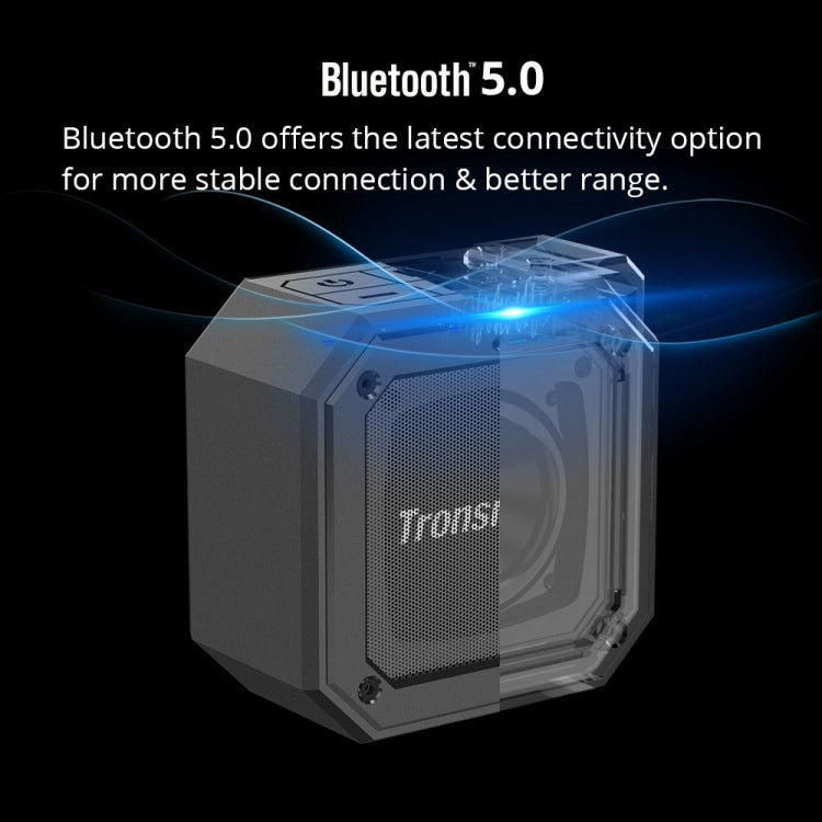 Tronsmart Groove Outdoor Portable Bluetooth 5.0 IPX7 Waterproof Mini Speaker with Voice Assistant(Black) - Mini Speaker by Tronsmart | Online Shopping South Africa | PMC Jewellery