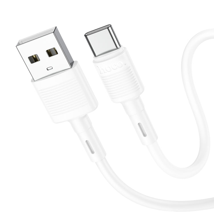 hoco X83 3A USB to USB-C / Type-C Victory Charging Data Cable，Length：1m(White) - USB-C & Type-C Cable by hoco | Online Shopping South Africa | PMC Jewellery | Buy Now Pay Later Mobicred