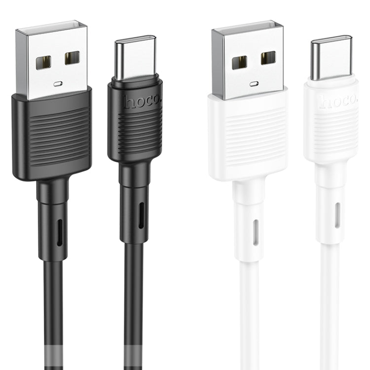 hoco X83 3A USB to USB-C / Type-C Victory Charging Data Cable，Length：1m(White) - USB-C & Type-C Cable by hoco | Online Shopping South Africa | PMC Jewellery | Buy Now Pay Later Mobicred