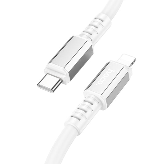 hoco X85 20W USB-C / Type-C to 8 Pin Strength PD Charging Data Cable，Length：1m(White) - 2 in 1 Cable by hoco | Online Shopping South Africa | PMC Jewellery