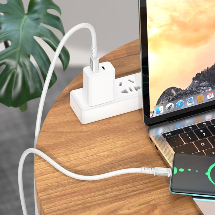 hoco X85 3A USB to USB-C / Type-C Strength Charging Data Cable，Length：1m(White) - USB-C & Type-C Cable by hoco | Online Shopping South Africa | PMC Jewellery