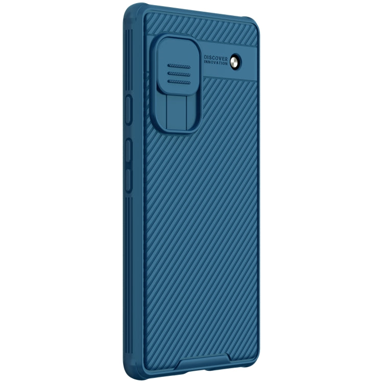 For Google Pixel 6a NILLKIN CamShield Pro Series PC Full Coverage Phone Case(Blue) - Google Cases by NILLKIN | Online Shopping South Africa | PMC Jewellery | Buy Now Pay Later Mobicred