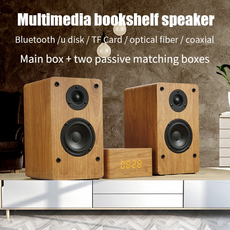 D1 Coaxial Card Bluetooth Wooden Desktop Speaker(Yellow) - Desktop Speaker by PMC Jewellery | Online Shopping South Africa | PMC Jewellery