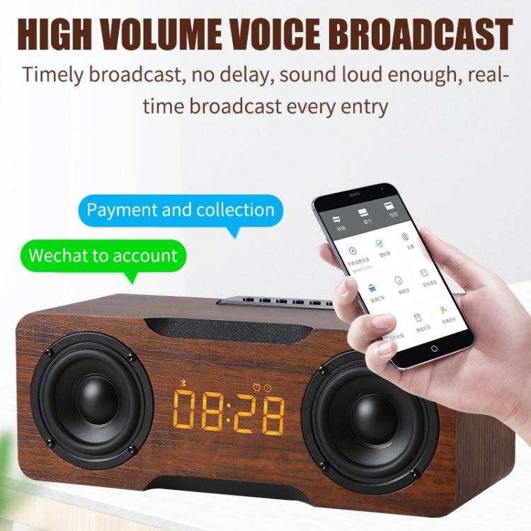 M8C Multifunctional Alarm Clock Bluetooth Speaker(Dark Brown) - Desktop Speaker by PMC Jewellery | Online Shopping South Africa | PMC Jewellery