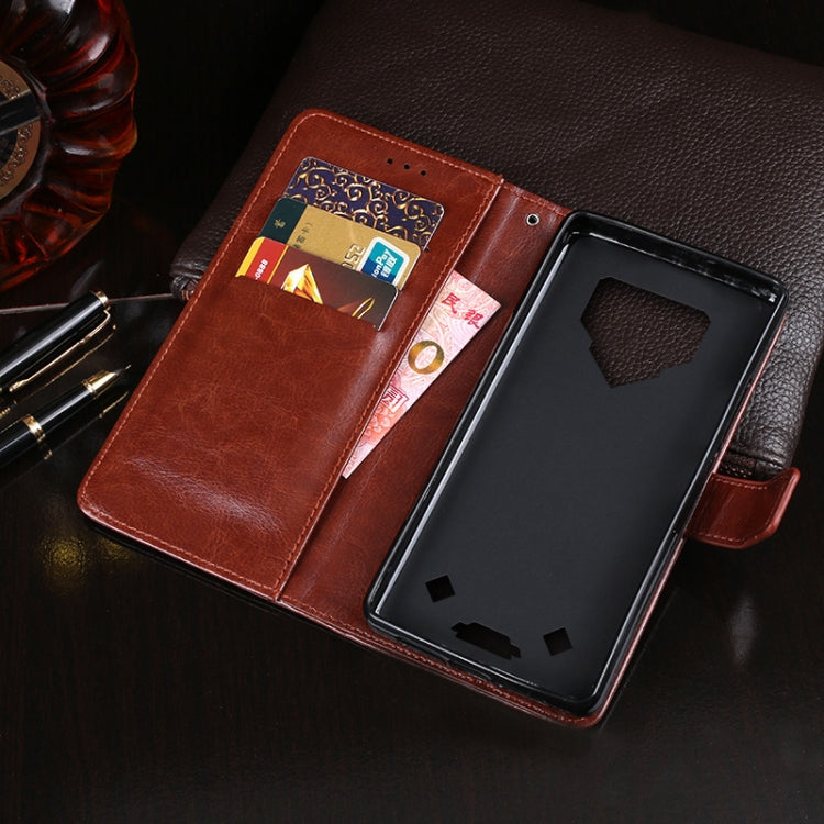 For Blackview BV9800 Pro idewei Crazy Horse Texture Horizontal Flip Leather Case with Holder & Card Slots & Wallet(Black) - More Brand by idewei | Online Shopping South Africa | PMC Jewellery