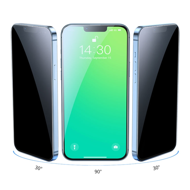 For iPhone 14 Plus / 13 Pro Max hoco A12 Pro Nano 3D Full Screen Edges Protection Privacy Tempered Glass - iPhone 14 Plus Tempered Glass by hoco | Online Shopping South Africa | PMC Jewellery