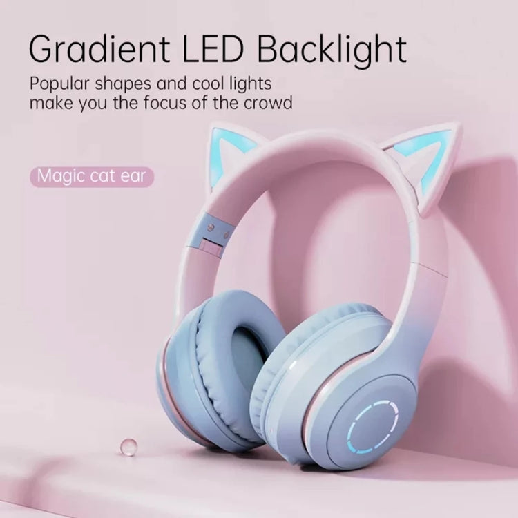 BT029C RGB Dual Modes Cat Ear Wireless Bluetooth Headphone(Purple) - Headset & Headphone by PMC TechLife | Online Shopping South Africa | PMC TechLife