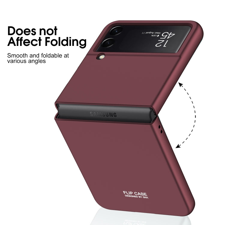 For Samsung Galaxy Z Flip4 GKK Ultra-thin Full Coverage Phone Case(Wine Red) - Galaxy Z Flip4 5G Cases by GKK | Online Shopping South Africa | PMC Jewellery