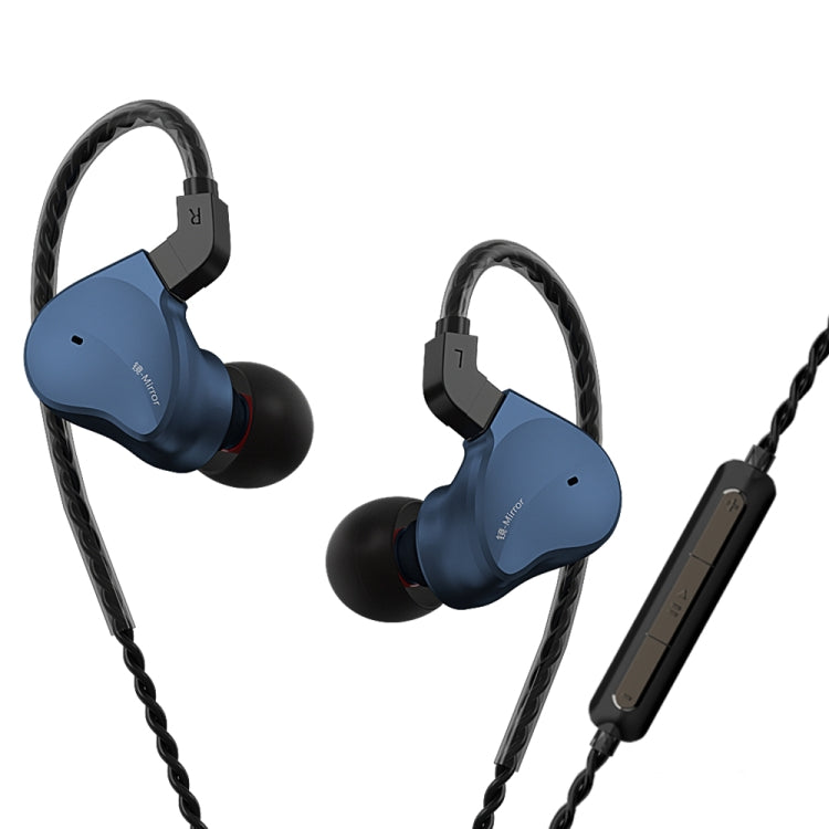 CVJ Mirror Hybrid Technology HiFi Music Wired Earphone With Mic(Blue) - In Ear Wired Earphone by CVJ | Online Shopping South Africa | PMC Jewellery | Buy Now Pay Later Mobicred