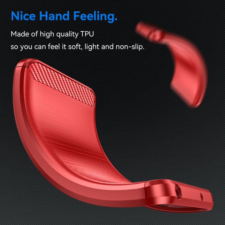 For OnePlus 10T Brushed Texture Carbon Fiber TPU Phone Case (Red) - free shipping - PMC TechLife - Order now!