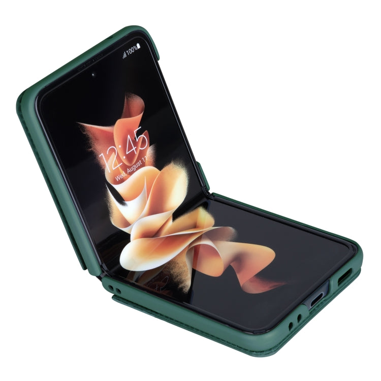 For Samsung Galaxy Z Flip4 5G NILLKIN QIN Series Plain Leather Phone Case(Green) - Galaxy Z Flip4 5G Cases by NILLKIN | Online Shopping South Africa | PMC Jewellery