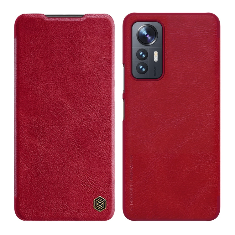 For Xiaomi 12 Lite NILLKIN QIN Series Crazy Horse Texture Leather Phone Case(Red) - Xiaomi Cases by NILLKIN | Online Shopping South Africa | PMC Jewellery
