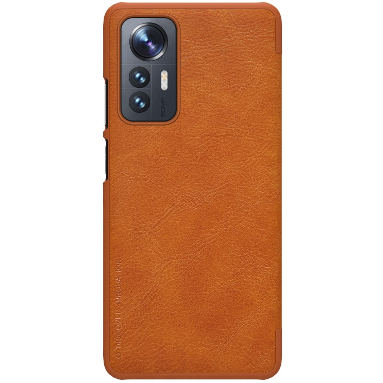 For Xiaomi 12 Lite NILLKIN QIN Series Crazy Horse Texture Leather Phone Case(Brown) - Xiaomi Cases by NILLKIN | Online Shopping South Africa | PMC Jewellery