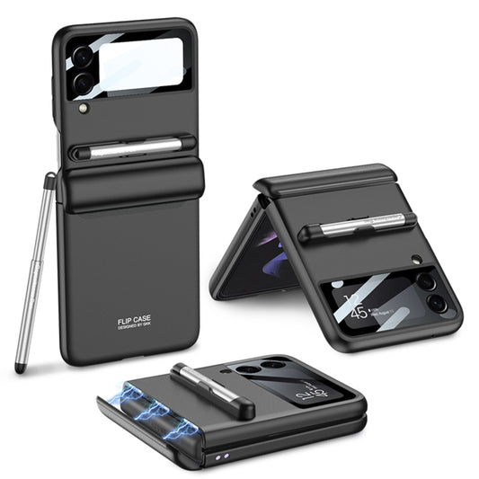 For Samsung Galaxy Z Flip4 GKK Magnetic Full Coverage Phone Flip Case with Pen(Black) - Galaxy Z Flip4 5G Cases by GKK | Online Shopping South Africa | PMC Jewellery