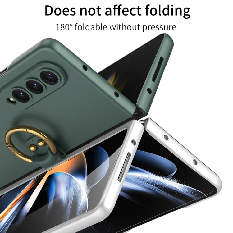 For Samsung Galaxy Z Fold4 GKK Ultra-thin PC Full Coverage Phone Case with Ring Holder(Silver) - Galaxy Z Fold4 5G Cases by GKK | Online Shopping South Africa | PMC Jewellery