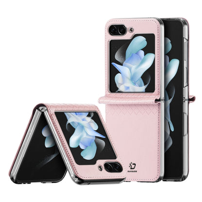 For Samsung Galaxy Z Flip5 5G DUX DUCIS Bril Series PU + TPU Phone Case(Pink) - Galaxy Z Flip5 Cases by DUX DUCIS | Online Shopping South Africa | PMC Jewellery | Buy Now Pay Later Mobicred