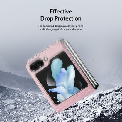 For Samsung Galaxy Z Flip5 5G DUX DUCIS Bril Series PU + TPU Phone Case(Pink) - Galaxy Z Flip5 Cases by DUX DUCIS | Online Shopping South Africa | PMC Jewellery | Buy Now Pay Later Mobicred