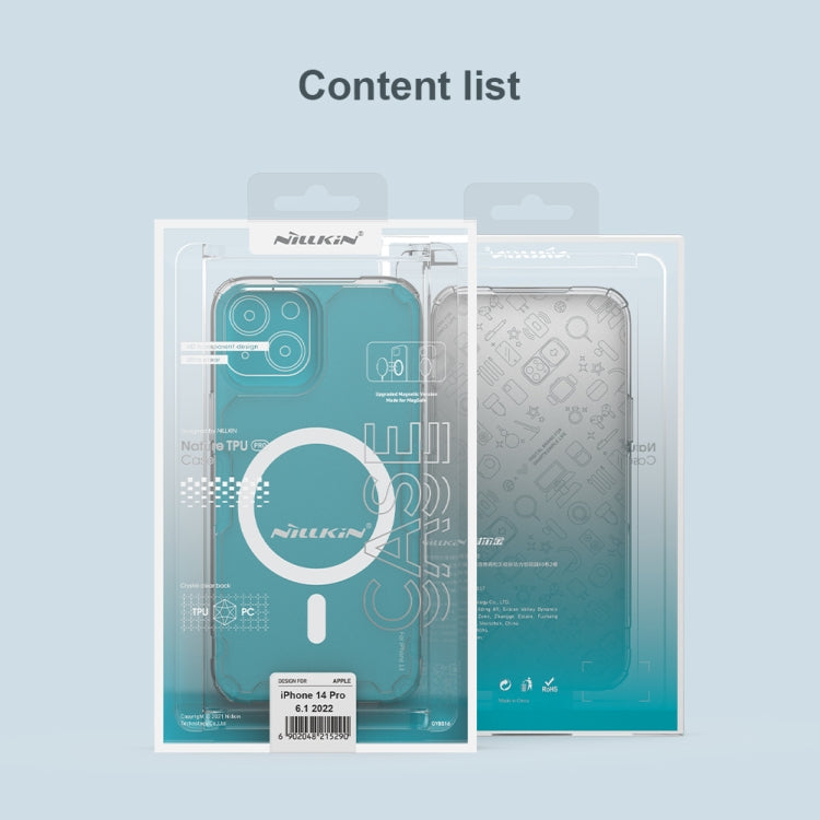 For iPhone 14 Pro NILLKIN Ultra Clear Magsafe PC + TPU Phone Case(Blue) - iPhone 14 Pro Cases by NILLKIN | Online Shopping South Africa | PMC Jewellery