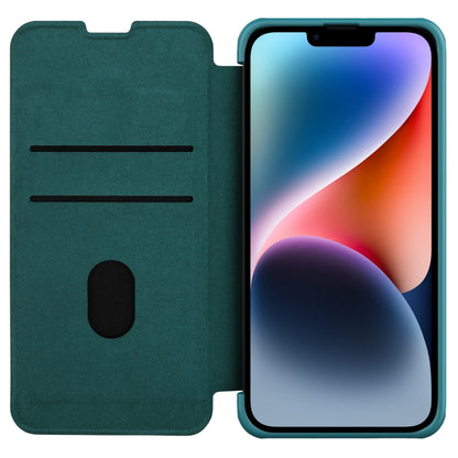 For iPhone 14 Plus  NILLKIN QIN Series Pro Leather Phone Case(Green) - iPhone 14 Plus Cases by NILLKIN | Online Shopping South Africa | PMC Jewellery