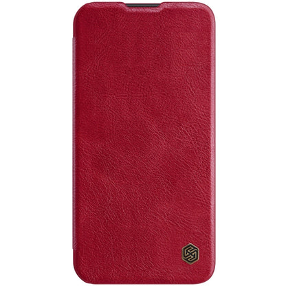 For iPhone 14 NILLKIN QIN Series Pro Crazy Horse Texture Leather Case(Red) - iPhone 14 Cases by NILLKIN | Online Shopping South Africa | PMC Jewellery