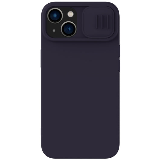 For iPhone 14 Plus NILLKIN CamShield MagSafe Liquid Silicone Phone Case (Deep Purple) - iPhone 14 Plus Cases by NILLKIN | Online Shopping South Africa | PMC Jewellery