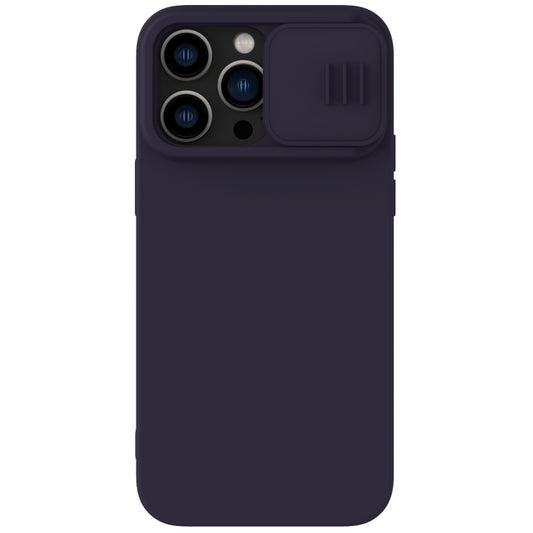 For iPhone 14 Pro NILLKIN CamShield Liquid Silicone Phone Case (Deep Purple) - iPhone 14 Pro Cases by NILLKIN | Online Shopping South Africa | PMC Jewellery | Buy Now Pay Later Mobicred