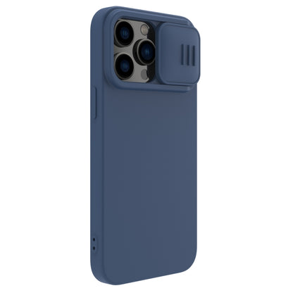 For iPhone 14 Pro Max NILLKIN CamShield Liquid Silicone Phone Case(Blue) - iPhone 14 Pro Max Cases by NILLKIN | Online Shopping South Africa | PMC Jewellery | Buy Now Pay Later Mobicred