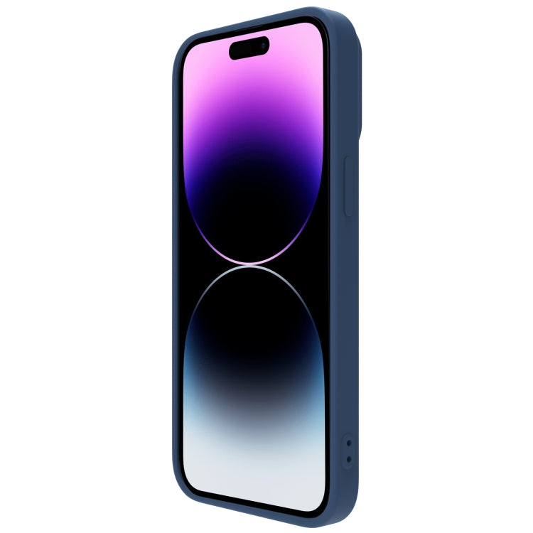 For iPhone 14 Pro Max NILLKIN CamShield Liquid Silicone Phone Case(Blue) - iPhone 14 Pro Max Cases by NILLKIN | Online Shopping South Africa | PMC Jewellery | Buy Now Pay Later Mobicred