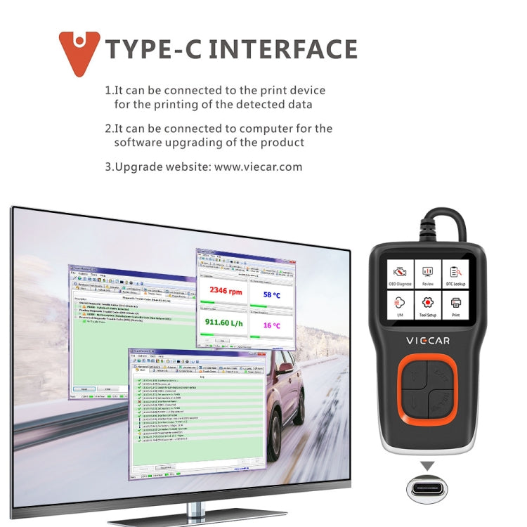 Viecar VP101 Car Code Reader OBD2 Analyzer Diagnostic Scanner - Code Readers & Scan Tools by PMC Jewellery | Online Shopping South Africa | PMC Jewellery