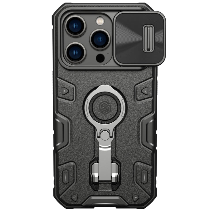 For iPhone 14 Pro NILLKIN CamShield Armor Pro Magnetic Phone Case(Black) - iPhone 14 Pro Cases by NILLKIN | Online Shopping South Africa | PMC Jewellery