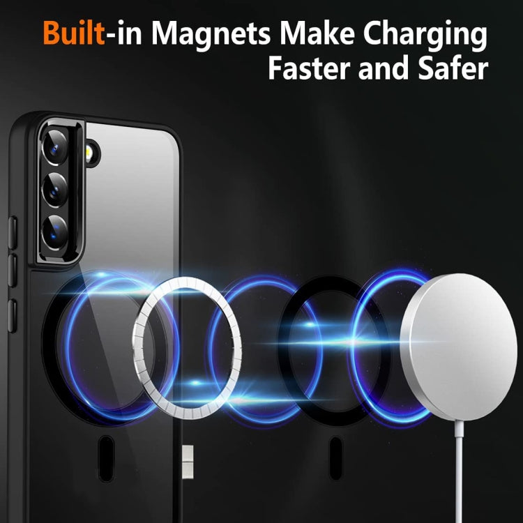 For Samsung Galaxy S22 5G Acrylic PC MagSafe Phone Case(Black) - Galaxy S22 5G Cases by PMC TechLife | Online Shopping South Africa | PMC TechLife