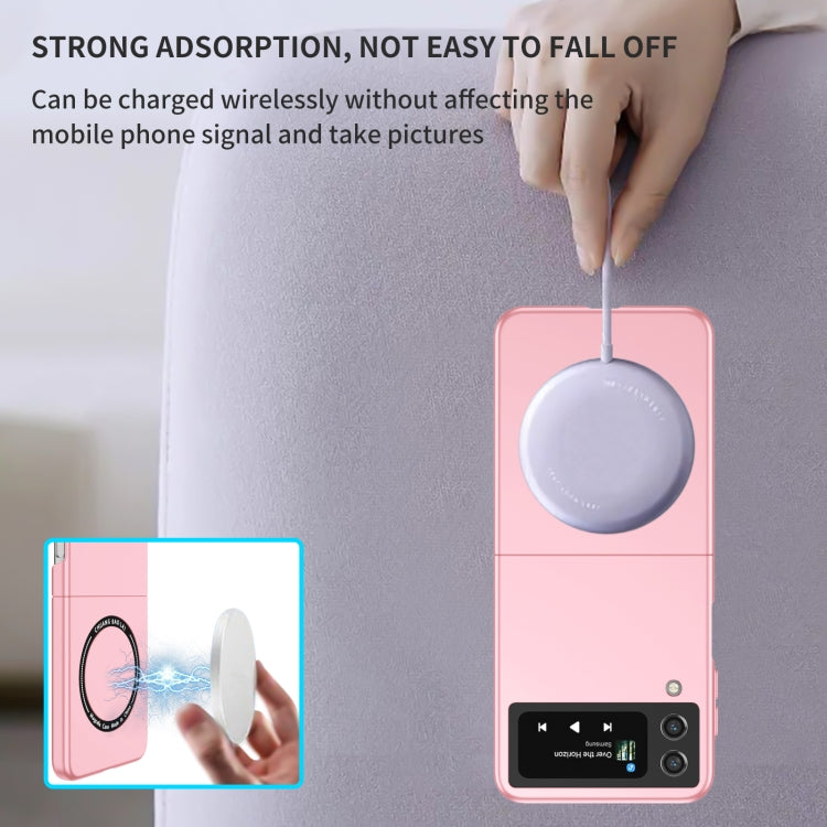 For Samsung Galaxy Z Flip4 Magsafe Magnetic Folding PC Phone Case(Pink) - Galaxy Z Flip4 5G Cases by PMC TechLife | Online Shopping South Africa | PMC TechLife