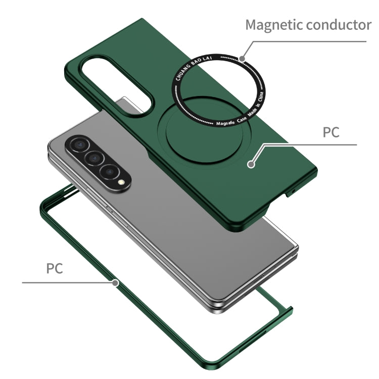 For Samsung Galaxy Z Fold4 Magsafe Magnetic Folding PC Phone Case(Green) - Galaxy Z Fold4 5G Cases by PMC Jewellery | Online Shopping South Africa | PMC Jewellery