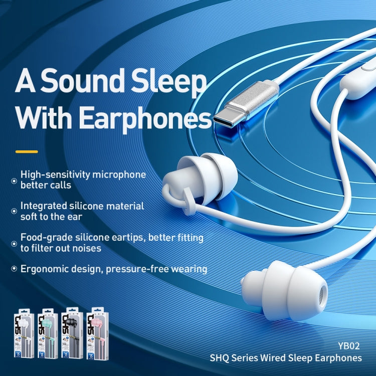 WEKOME YB02 SHQ Series In-Ear Sleep Wired Earphone, Plug Type:8 Pin(Blue) - In Ear Wired Earphone by WK | Online Shopping South Africa | PMC Jewellery