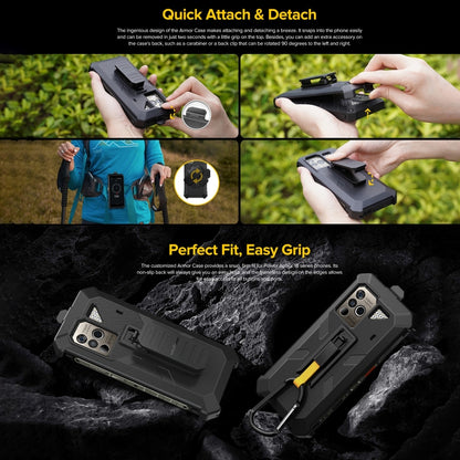 For Ulefone Power Armor 18 Ultra / 18T / 18T Ultra Ulefone Back Clip Phone Case with Carabiner (Black) - Ulefone Cases by Ulefone | Online Shopping South Africa | PMC Jewellery | Buy Now Pay Later Mobicred