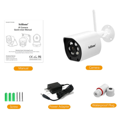 SriHome SH034C 4.0MP AI Humanoid Tracking WiFi Outdoor Surveillance Camera(UK Plug) - Bullet Camera by SriHome | Online Shopping South Africa | PMC Jewellery | Buy Now Pay Later Mobicred