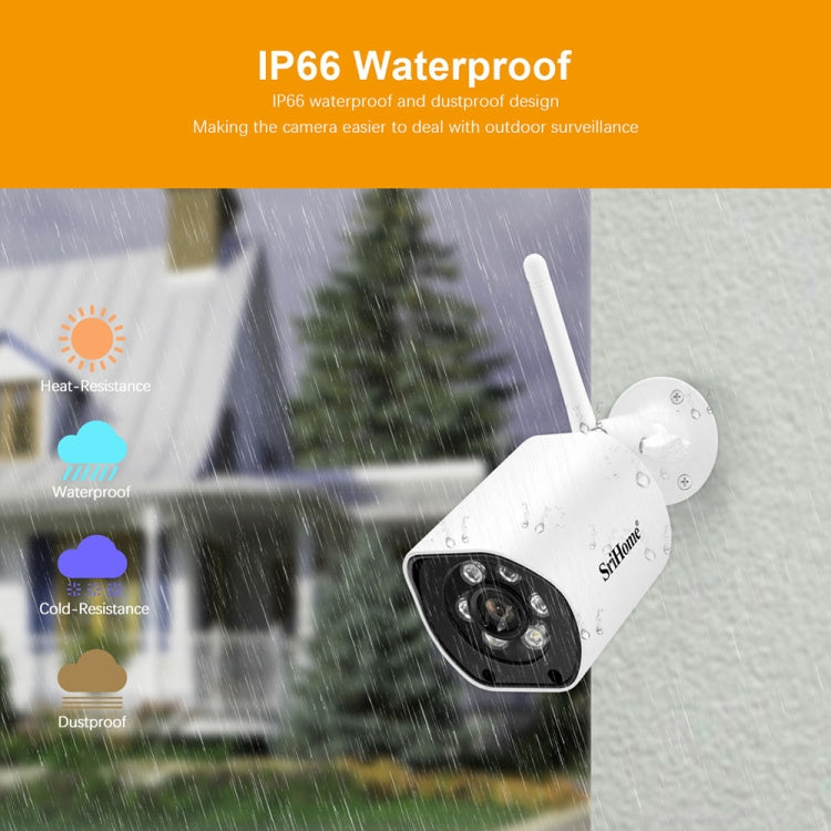 SriHome SH034C 4.0MP AI Humanoid Tracking WiFi Outdoor Surveillance Camera(UK Plug) - Bullet Camera by SriHome | Online Shopping South Africa | PMC Jewellery | Buy Now Pay Later Mobicred