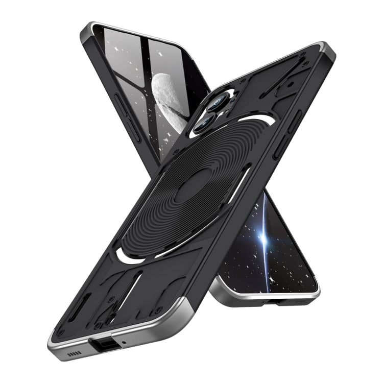 For Nothing Phone 1 GKK Three Stage Splicing Full Coverage PC Phone Case(Black Silver) - Nothing Cases by GKK | Online Shopping South Africa | PMC TechLife | Buy Now Pay Later Mobicred