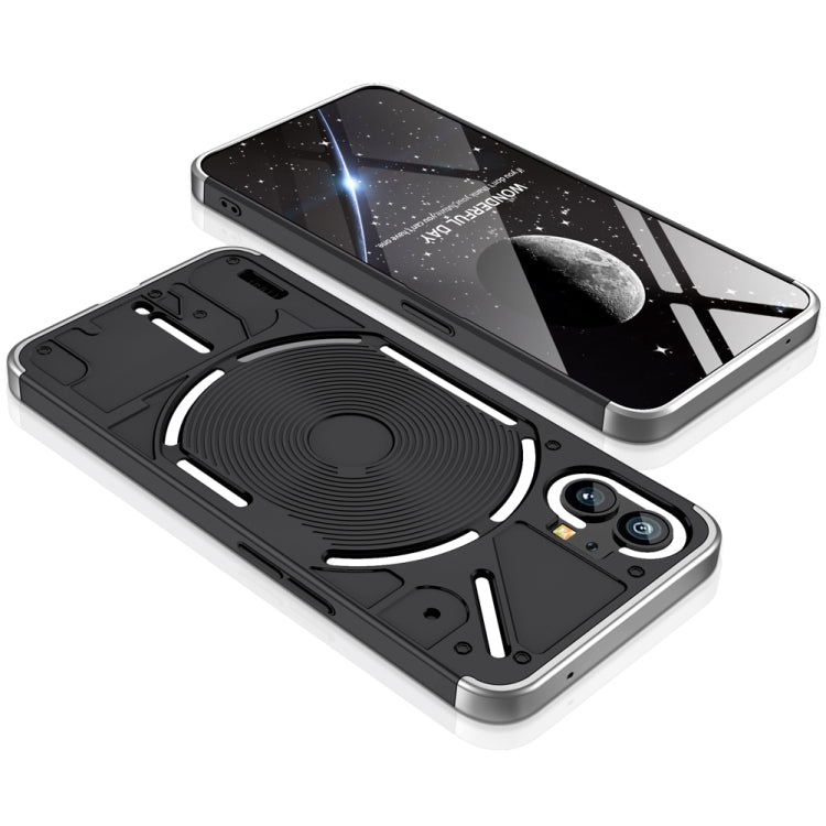 For Nothing Phone 1 GKK Three Stage Splicing Full Coverage PC Phone Case(Black Silver) - Nothing Cases by GKK | Online Shopping South Africa | PMC TechLife | Buy Now Pay Later Mobicred