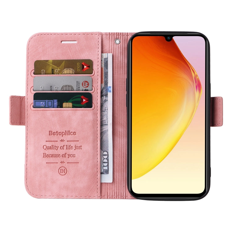 For vivo V25 / V25e 4G Global BETOPNICE Dual-side Buckle Leather Phone Case(Pink) - vivo Cases by BETOPNICE | Online Shopping South Africa | PMC Jewellery | Buy Now Pay Later Mobicred