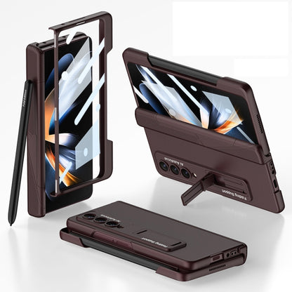 For Samsung Galaxy Z Fold4 GKK Integrated Magnetic Folding Phone Case with Pen Slot(Wine Red) - Galaxy Z Fold4 5G Cases by GKK | Online Shopping South Africa | PMC Jewellery