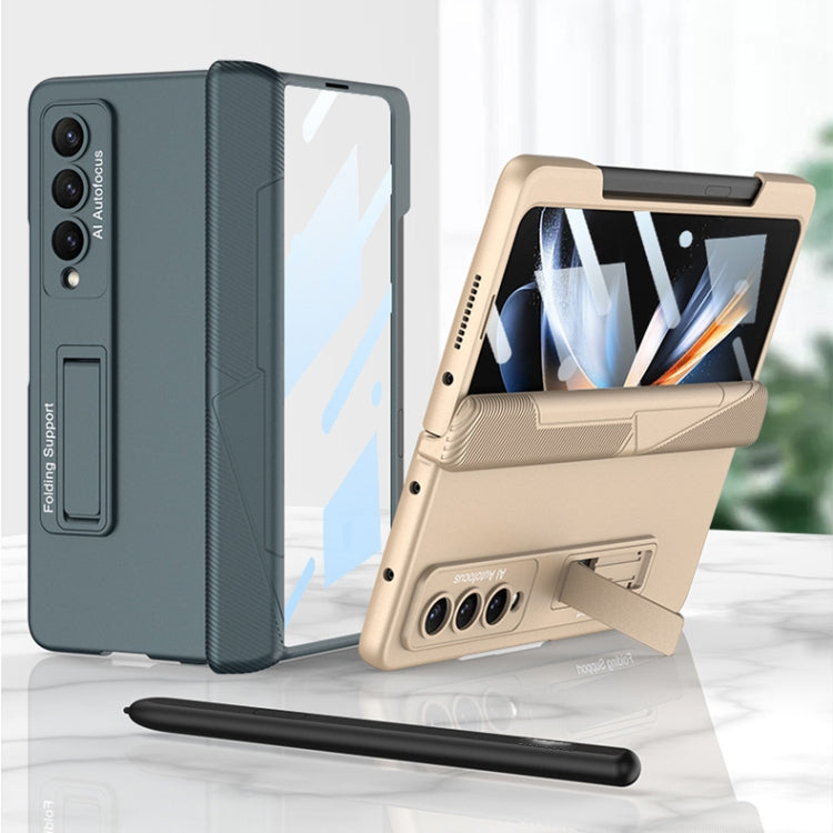 For Samsung Galaxy Z Fold4 GKK Integrated Magnetic Folding Phone Case with Pen Slot(Champagne Gold) - Galaxy Z Fold4 5G Cases by GKK | Online Shopping South Africa | PMC Jewellery