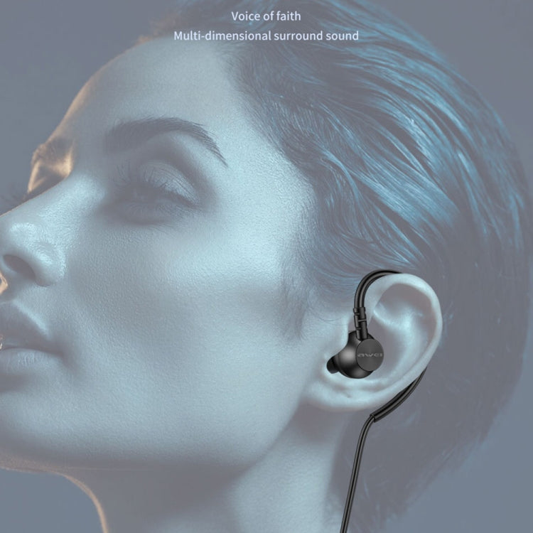 awei L3 1.2m Mini Stereo In-ear Earphones - In Ear Wired Earphone by awei | Online Shopping South Africa | PMC Jewellery