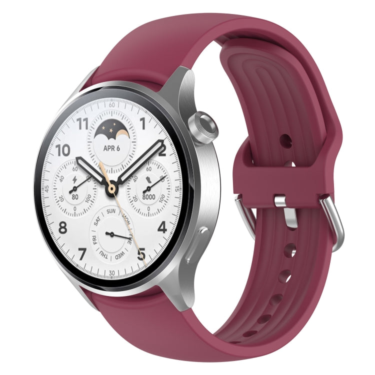 For Xiaomi Watch S1 Pro Solid Color Silicone Watch Band(Wine Red) - free shipping - PMC TechLife - Order now!