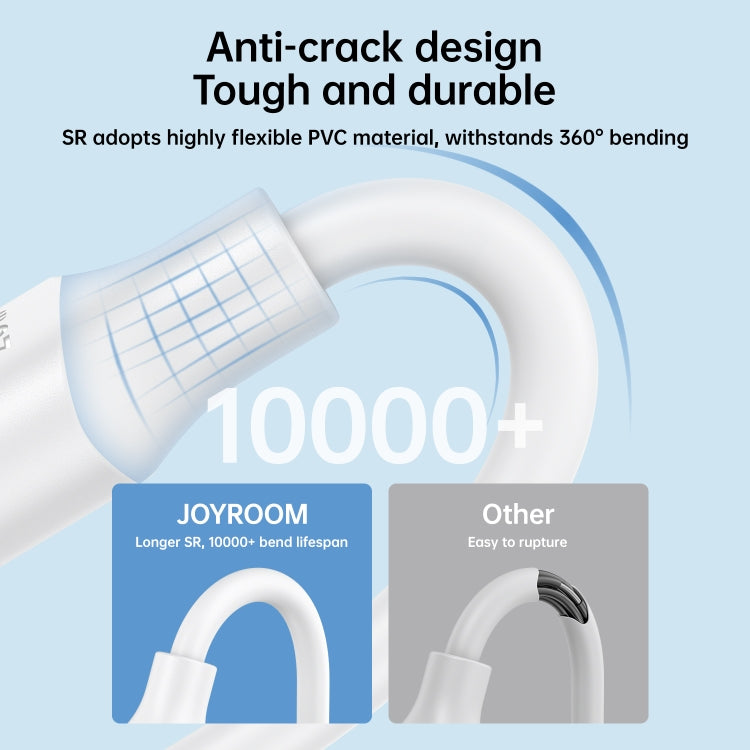 JOYROOM S-UC027A9 3A USB to USB-C/Type-C Fast Charging Data Cable, Length:1m(White) - USB-C & Type-C Cable by JOYROOM | Online Shopping South Africa | PMC TechLife | Buy Now Pay Later Mobicred