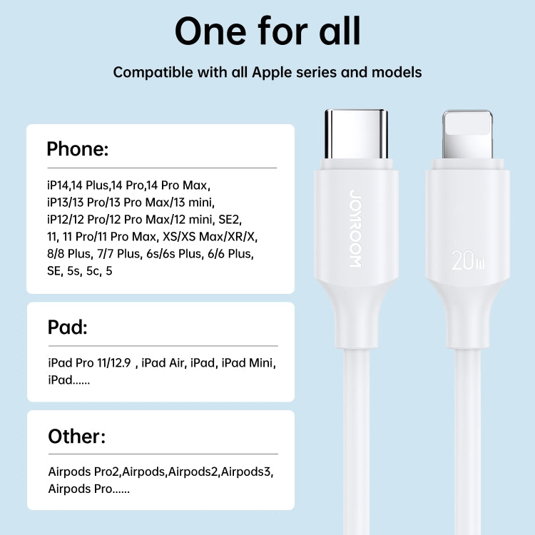 JOYROOM S-CL020A9 20W USB-C/Type-C to 8 Pin Fast Charging Data Cable, Length:1m(Black) - 2 in 1 Cable by JOYROOM | Online Shopping South Africa | PMC TechLife