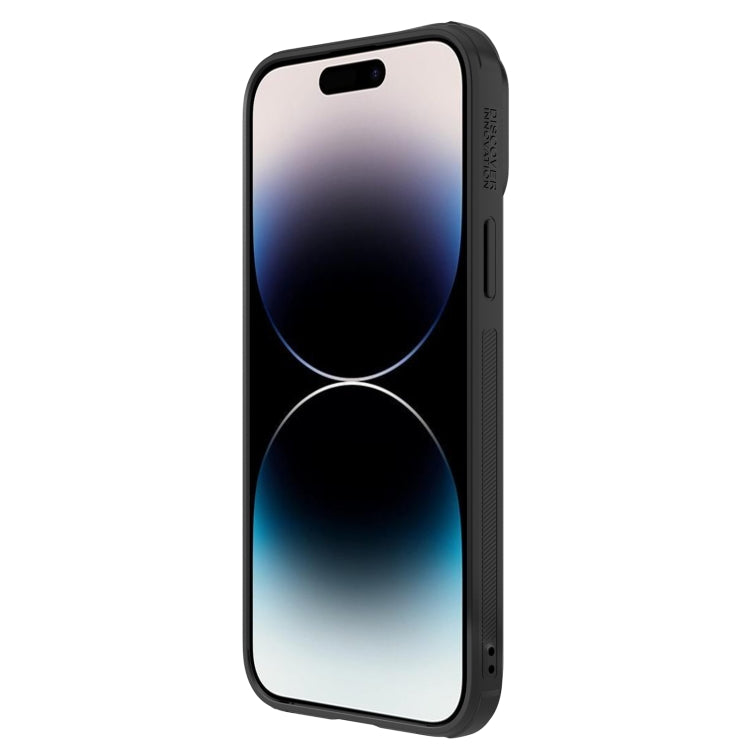 For iPhone 14 Pro Max NILLKIN Synthetic Fiber Camshield Magnetic Phone Case(Black) - iPhone 14 Pro Max Cases by NILLKIN | Online Shopping South Africa | PMC Jewellery | Buy Now Pay Later Mobicred