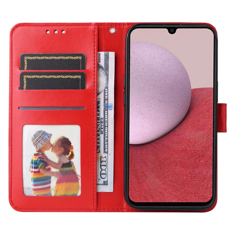 For Samsung Galaxy A14 5G Embossed Sunflower Leather Phone Case(Red) - free shipping - PMC TechLife - Order now!